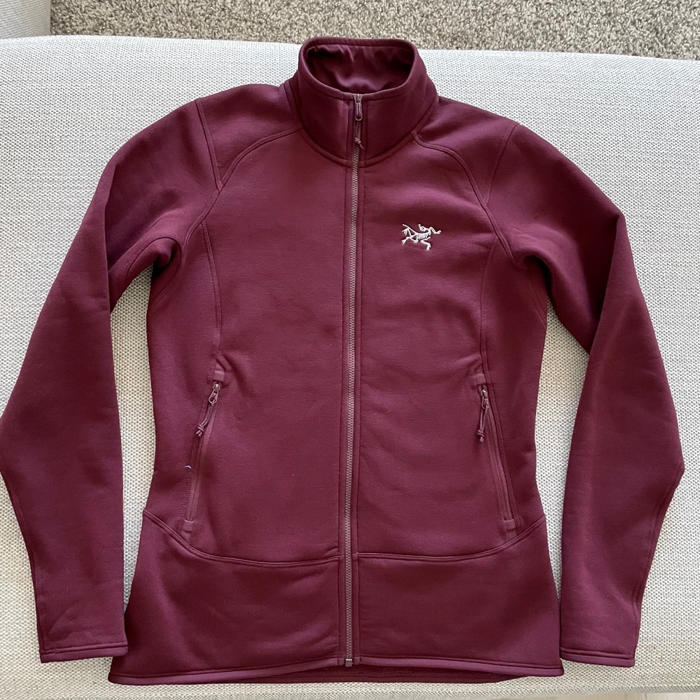 Arc'teryx Kyanite Jacket S Crimson red full zip fleece